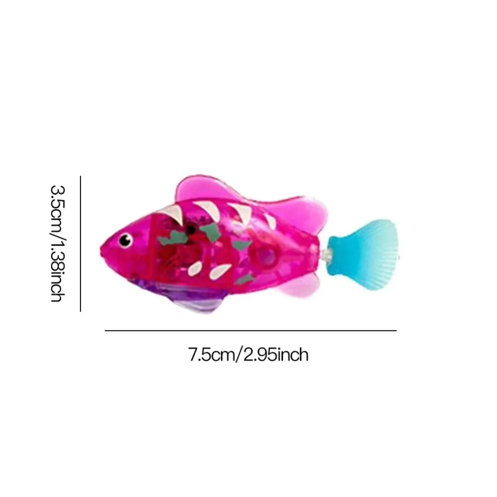 LED Swimming Robot Fish - Interactive Glowing Cat Toy