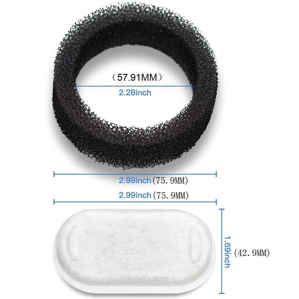 Water Fountain Replacement Filters - Activated Carbon for Pet Fountains