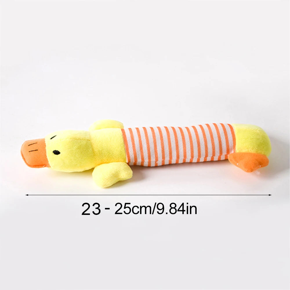 Stuffingless Animal Dog Toy - No-Mess Squeaky & Crinkle Fun