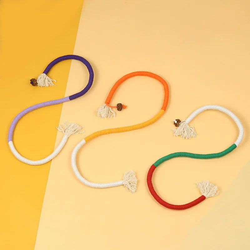 Interactive Cat Rope Toy - Silvervine Cotton Molar Teaser for Dental Care