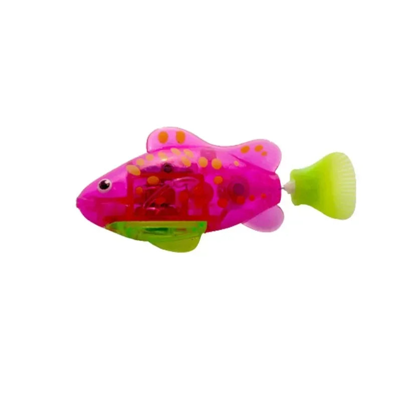 LED Swimming Robot Fish - Interactive Glowing Cat Toy