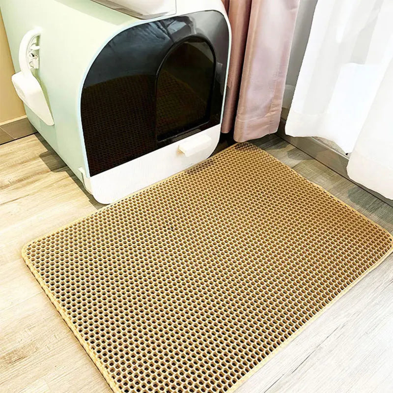 Waterproof Cat Litter Mat - Double Layer Litter Trapping Pad