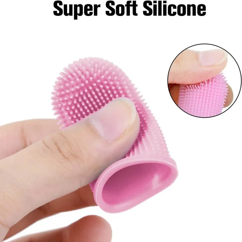 Super Soft Pet Finger Toothbrush - Nontoxic Silicone for Teeth & Breath Care