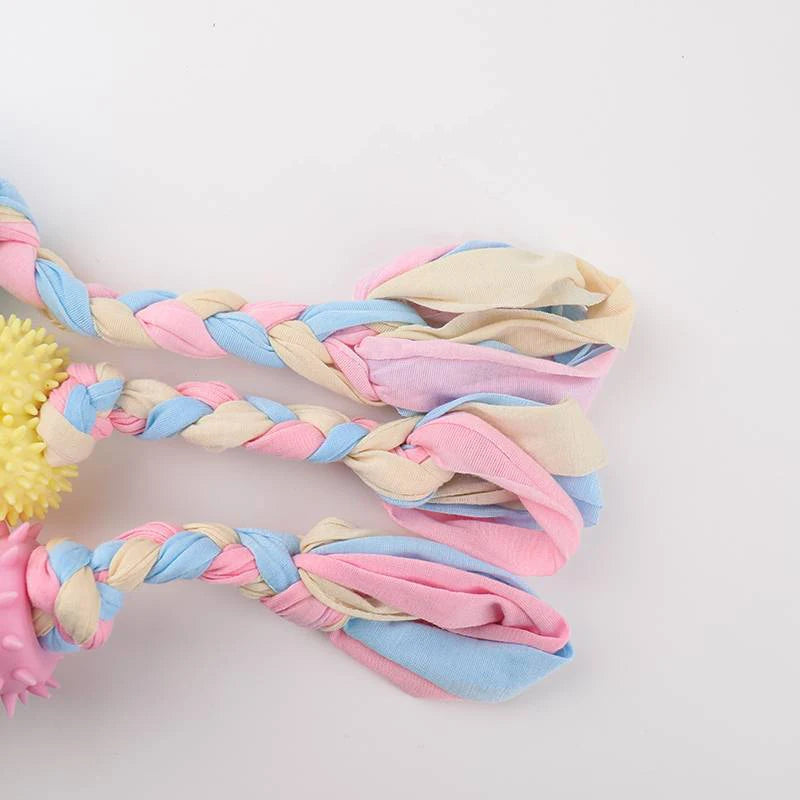 TPR Knot Dog Toys - Bite Resistant Dental Chew for Small Dogs