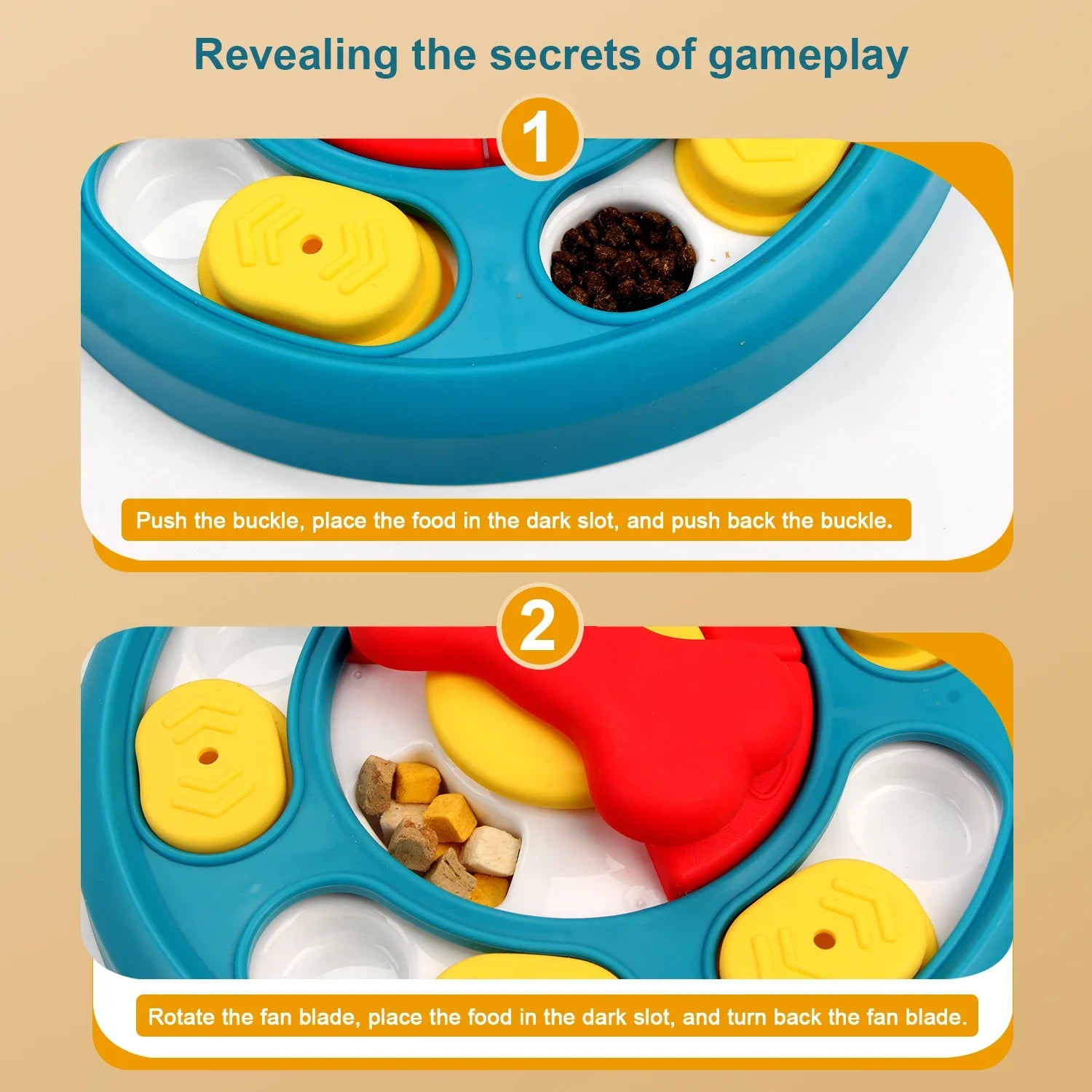 Puzzle Slow Feeder - IQ Training Food Dispenser & Licking Plate
