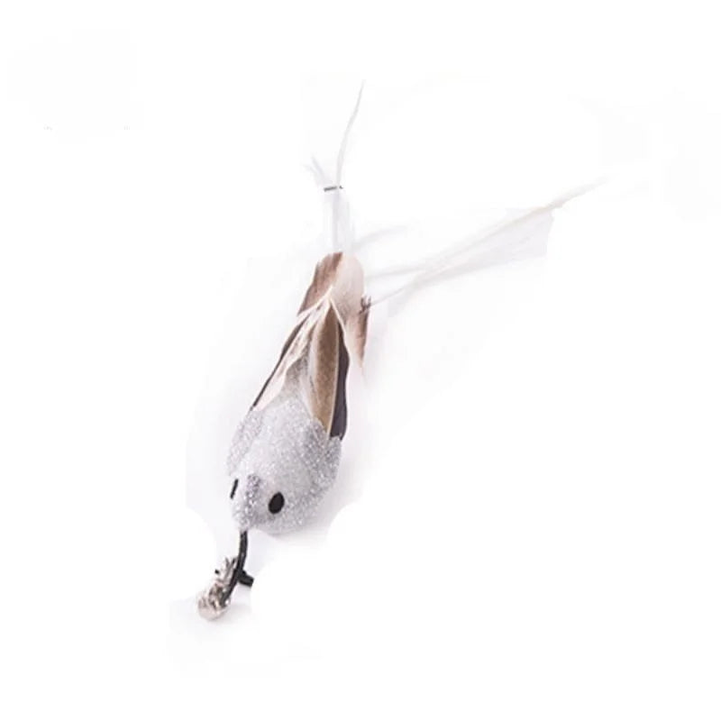 Hands-Free Cat Wand - Bird Feather Toy with Suction Cup & Bell