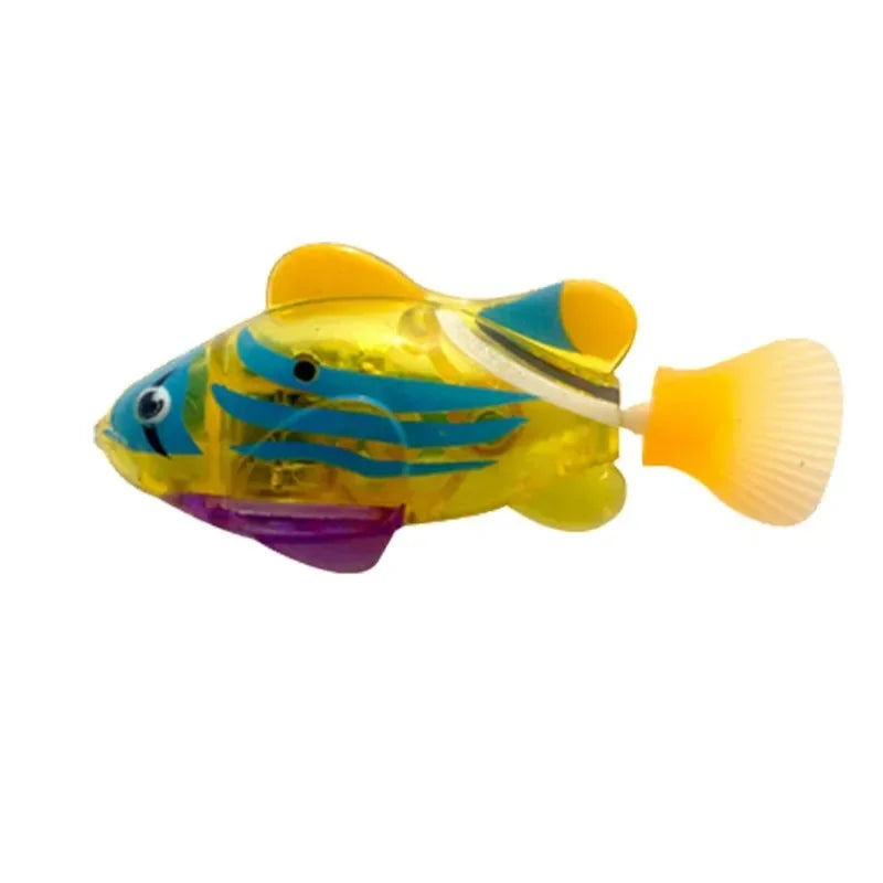 LED Swimming Robot Fish - Interactive Glowing Cat Toy