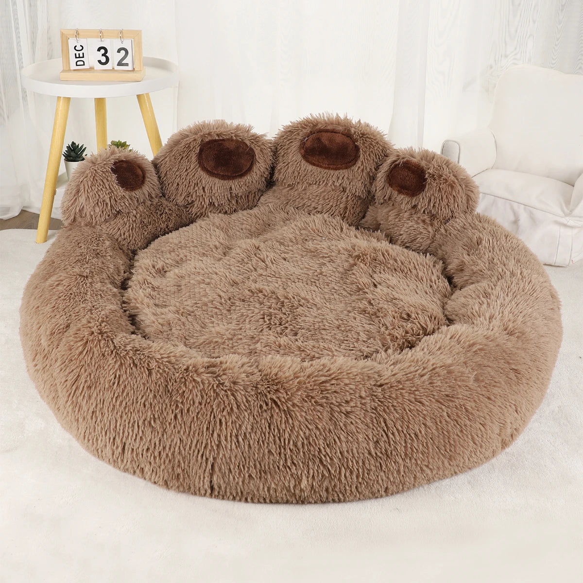 Fluffy Dog Bed - Large Sofa Basket for Dogs, Cats & Puppies