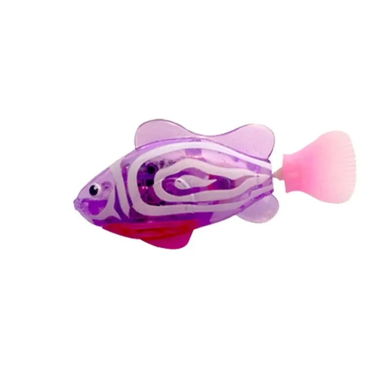 LED Swimming Robot Fish - Interactive Glowing Cat Toy