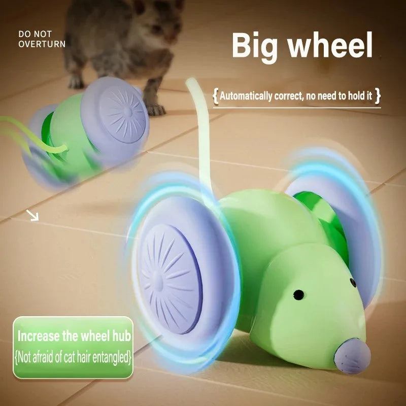 Electric Mouse Car - Smart Interactive Cat Toy with Obstacle Avoidance