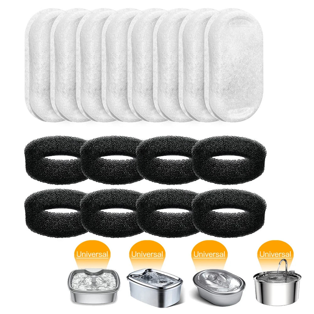 Water Fountain Replacement Filters - Activated Carbon for Pet Fountains