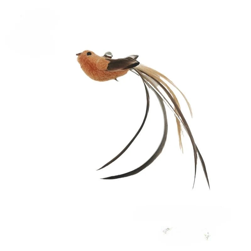 Hands-Free Cat Wand - Bird Feather Toy with Suction Cup & Bell