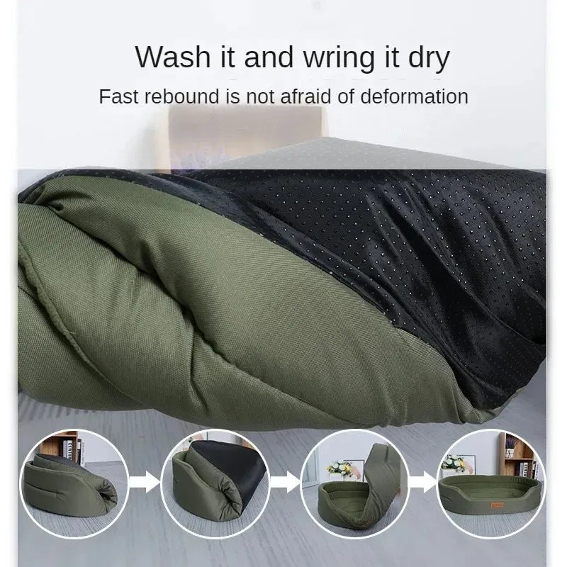Fluffy Pet Bed Sofa - Cushion Mat for Small to Large Dogs & Cats
