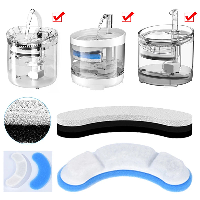 12-Pack Cat Water Fountain Filters - WF060 Elements Replacement Set