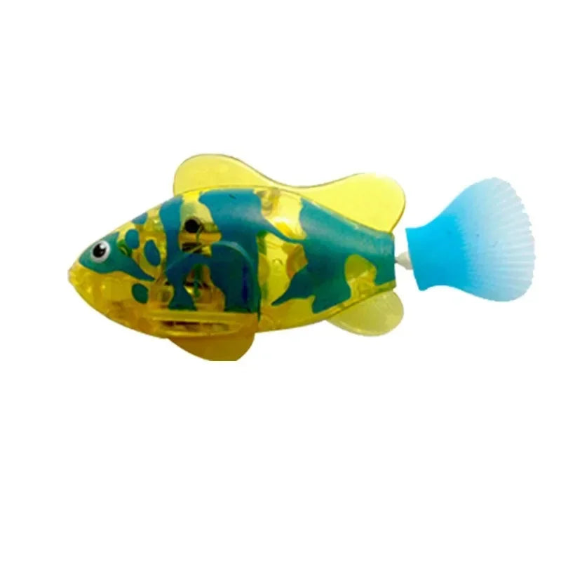 LED Swimming Robot Fish - Interactive Glowing Cat Toy