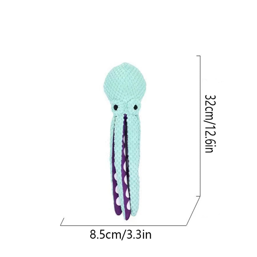 Interactive Plush Octopus Dog Toy - Sound & Anti-Demolition