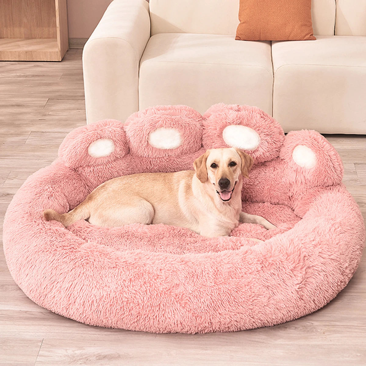 Fluffy Dog Bed - Large Sofa Basket for Dogs, Cats & Puppies