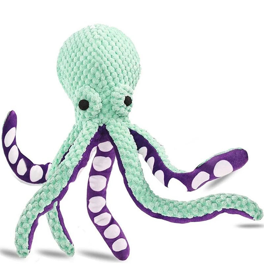 Interactive Plush Octopus Dog Toy - Sound & Anti-Demolition