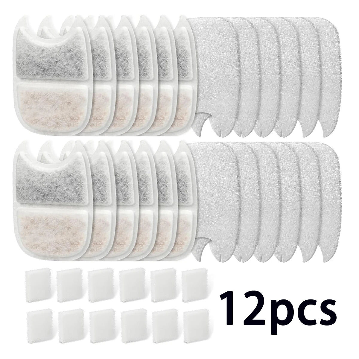 Pet Water Fountain Filters - 6/12/18/24 Pack Replacement Set