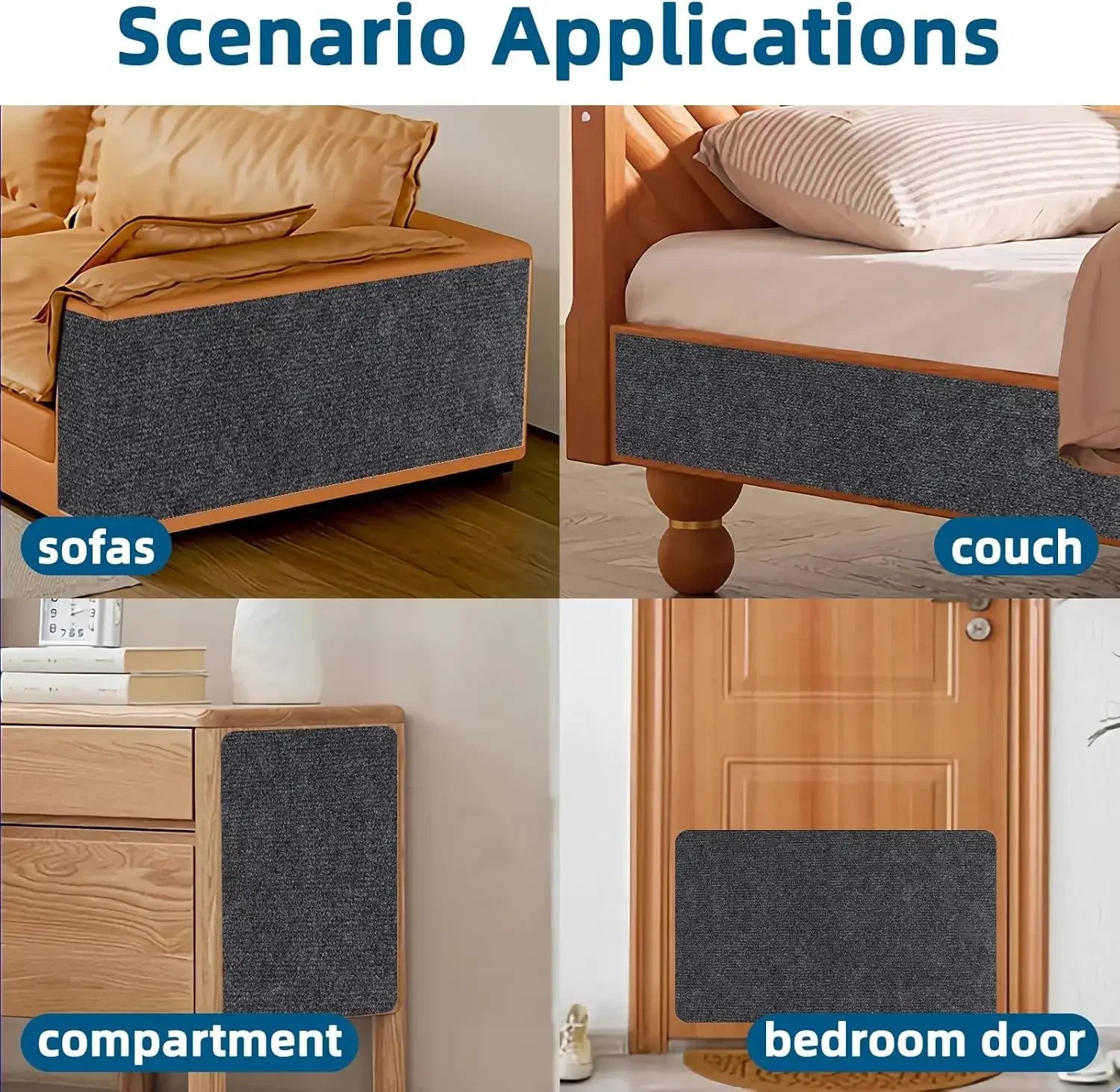 Cat Scratching Mat - Self-Adhesive Furniture Protector & Scratcher