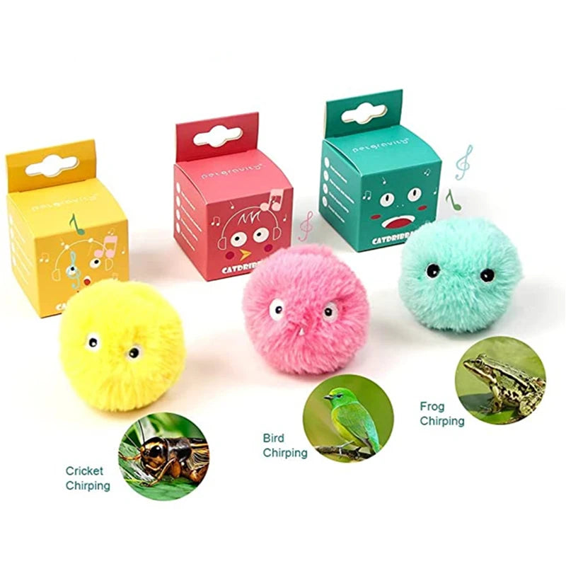 Smart Interactive Cat Ball - Electric Catnip Squeaky Training Toy