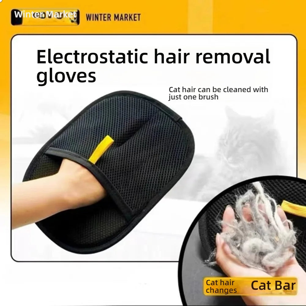 Magic Pet Hair Removal Gloves - Electrostatic Grooming Tool