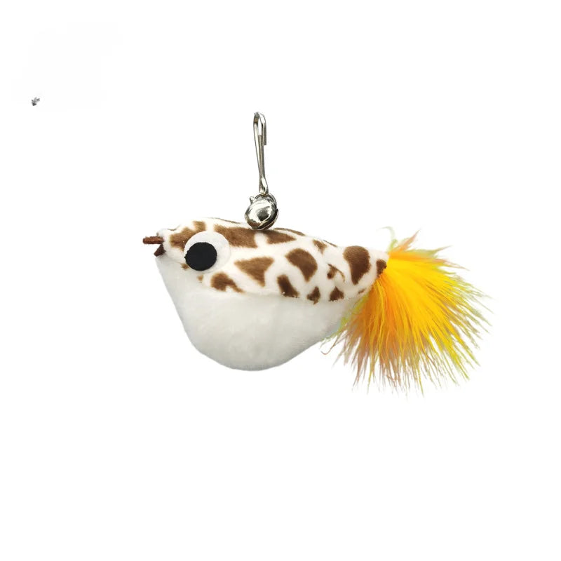 Hands-Free Cat Wand - Bird Feather Toy with Suction Cup & Bell