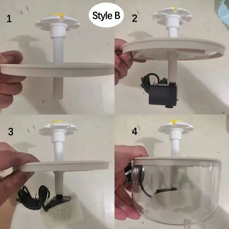 Ultra-Quiet Cat Water Fountain - 1L Capacity with Filter