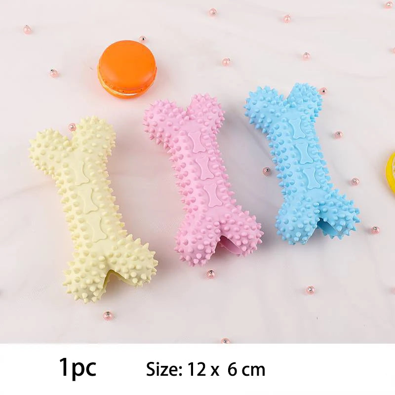 TPR Knot Dog Toys - Bite Resistant Dental Chew for Small Dogs