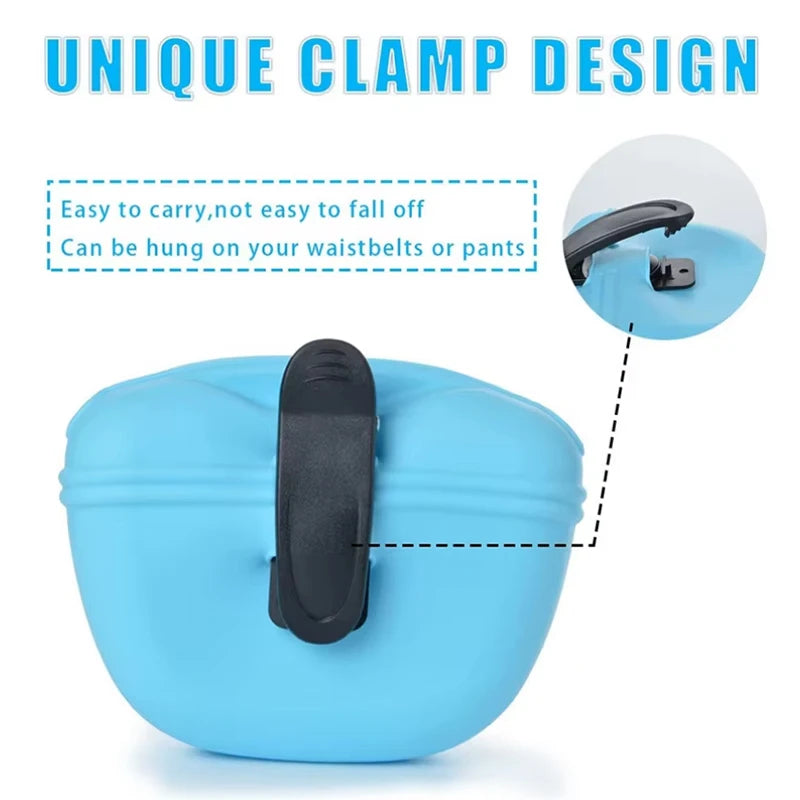 Pet Feeding Bag - Portable Silicone Snack Pouch for Outdoor Training