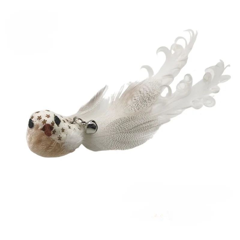Hands-Free Cat Wand - Bird Feather Toy with Suction Cup & Bell