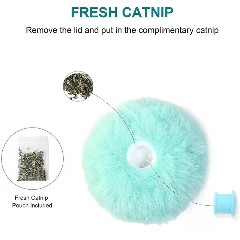 Smart Interactive Cat Ball - Electric Catnip Squeaky Training Toy