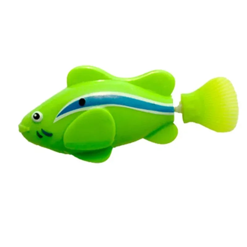 LED Swimming Robot Fish - Interactive Glowing Cat Toy