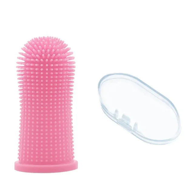 Super Soft Pet Finger Toothbrush - Nontoxic Silicone for Teeth & Breath Care