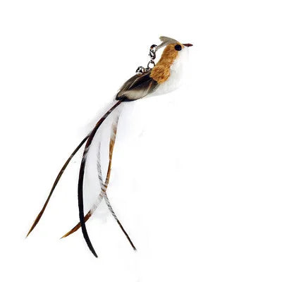 Hands-Free Cat Wand - Bird Feather Toy with Suction Cup & Bell