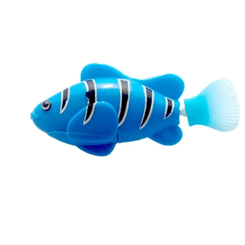 LED Swimming Robot Fish - Interactive Glowing Cat Toy