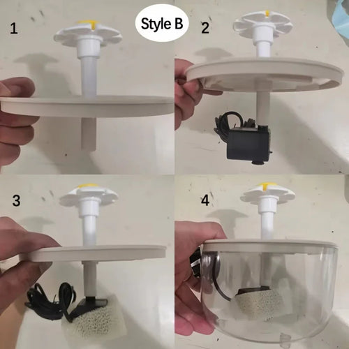 1200mL Pet Water Fountain - USB Electric Auto Filter Cat Drinker