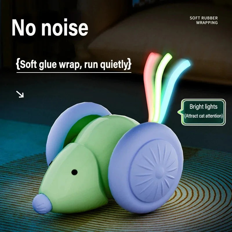 Electric Mouse Car - Smart Interactive Cat Toy with Obstacle Avoidance