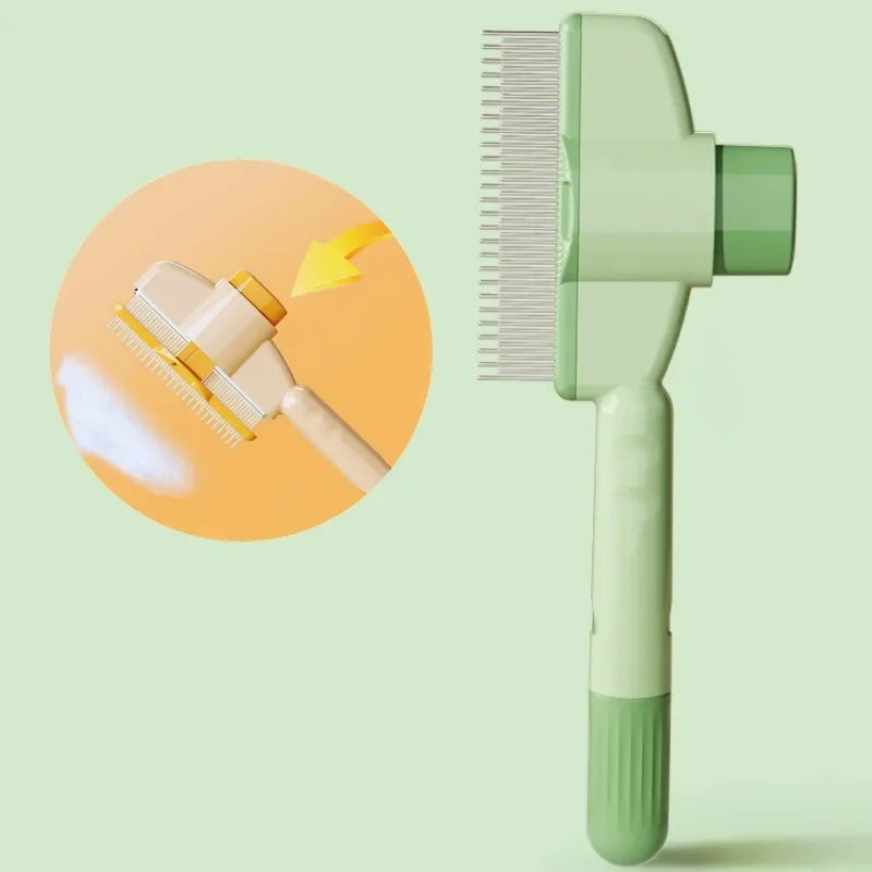 Self-Cleaning Pet Grooming Brush - One-Button Hair Removal Magic