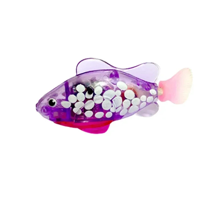 LED Swimming Robot Fish - Interactive Glowing Cat Toy