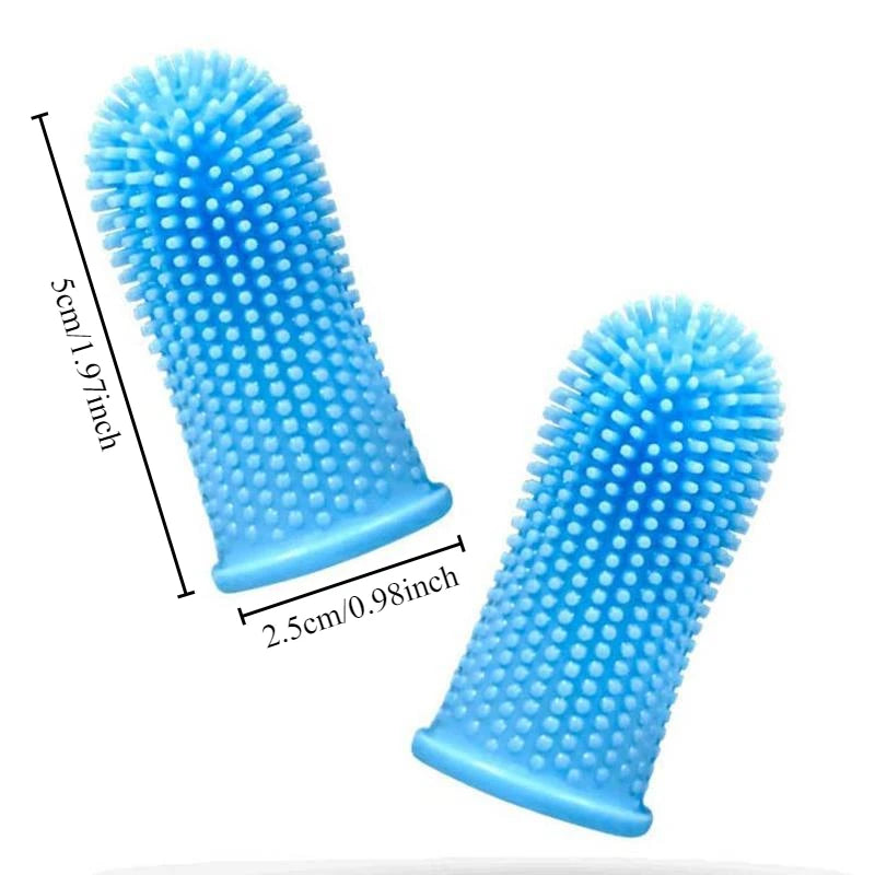 Super Soft Pet Finger Toothbrush - Nontoxic Silicone for Teeth & Breath Care
