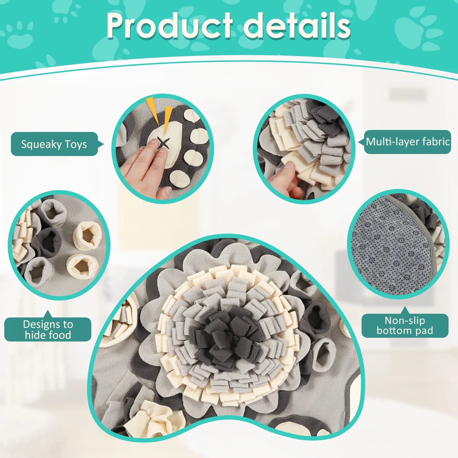 Premium Dog Snuffle Mat - Stress Relief & Natural Foraging Toy
