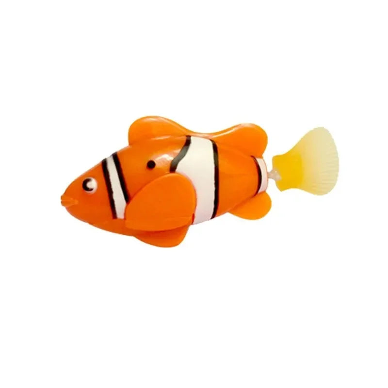 LED Swimming Robot Fish - Interactive Glowing Cat Toy