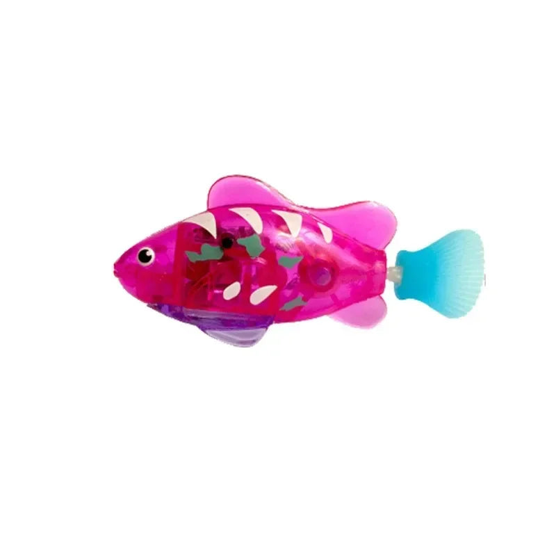 LED Swimming Robot Fish - Interactive Glowing Cat Toy