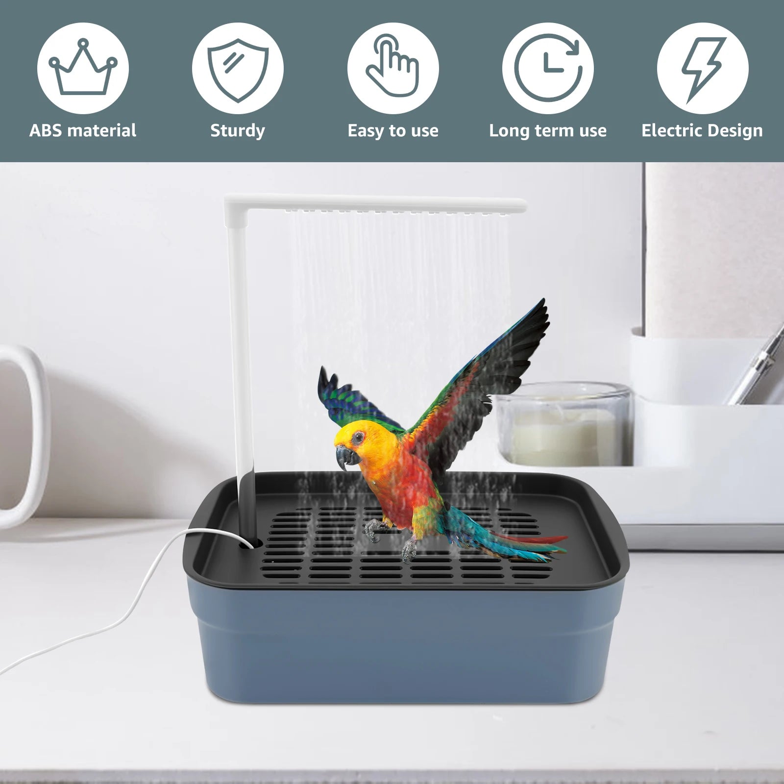 Automatic Bird Bath Fountain - Electric Spa for Parrots & Birds