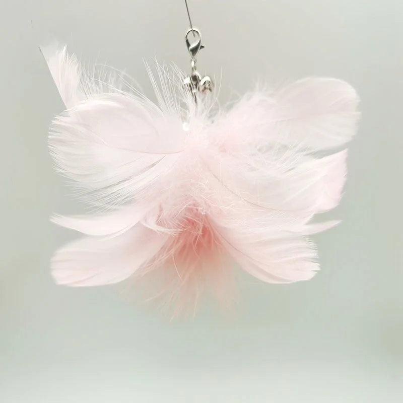 Hands-Free Cat Wand - Bird Feather Toy with Suction Cup & Bell