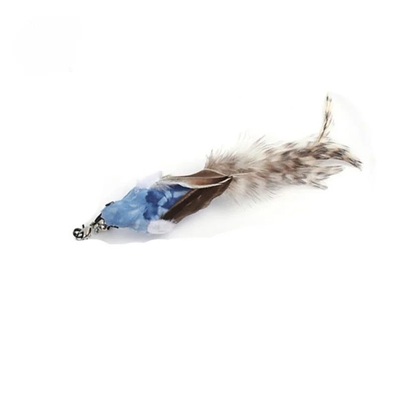 Hands-Free Cat Wand - Bird Feather Toy with Suction Cup & Bell