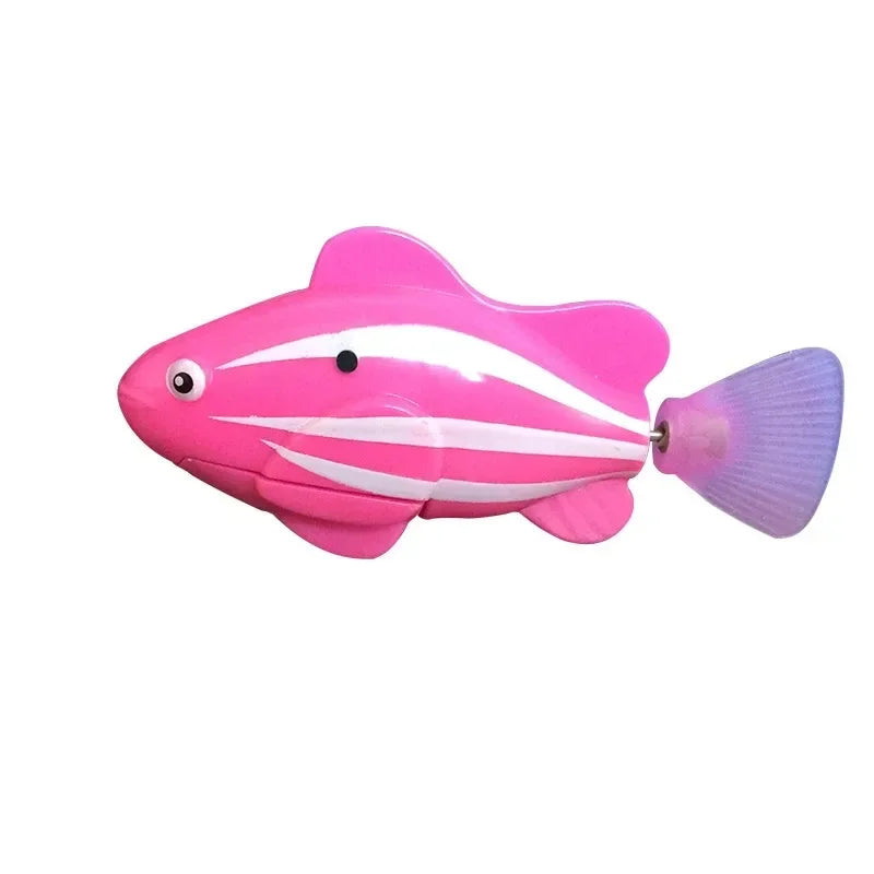 LED Swimming Robot Fish - Interactive Glowing Cat Toy