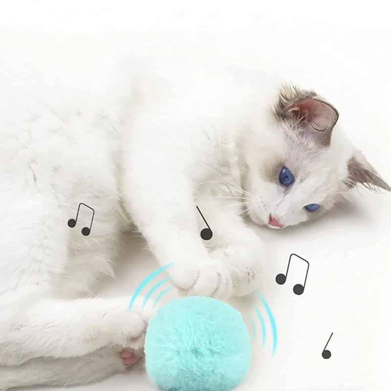 Smart Interactive Cat Ball - Electric Catnip Squeaky Training Toy