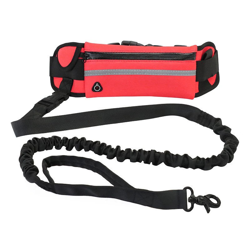 Hands Free Dog Leash - Running Walking Reflective with Waist Bag